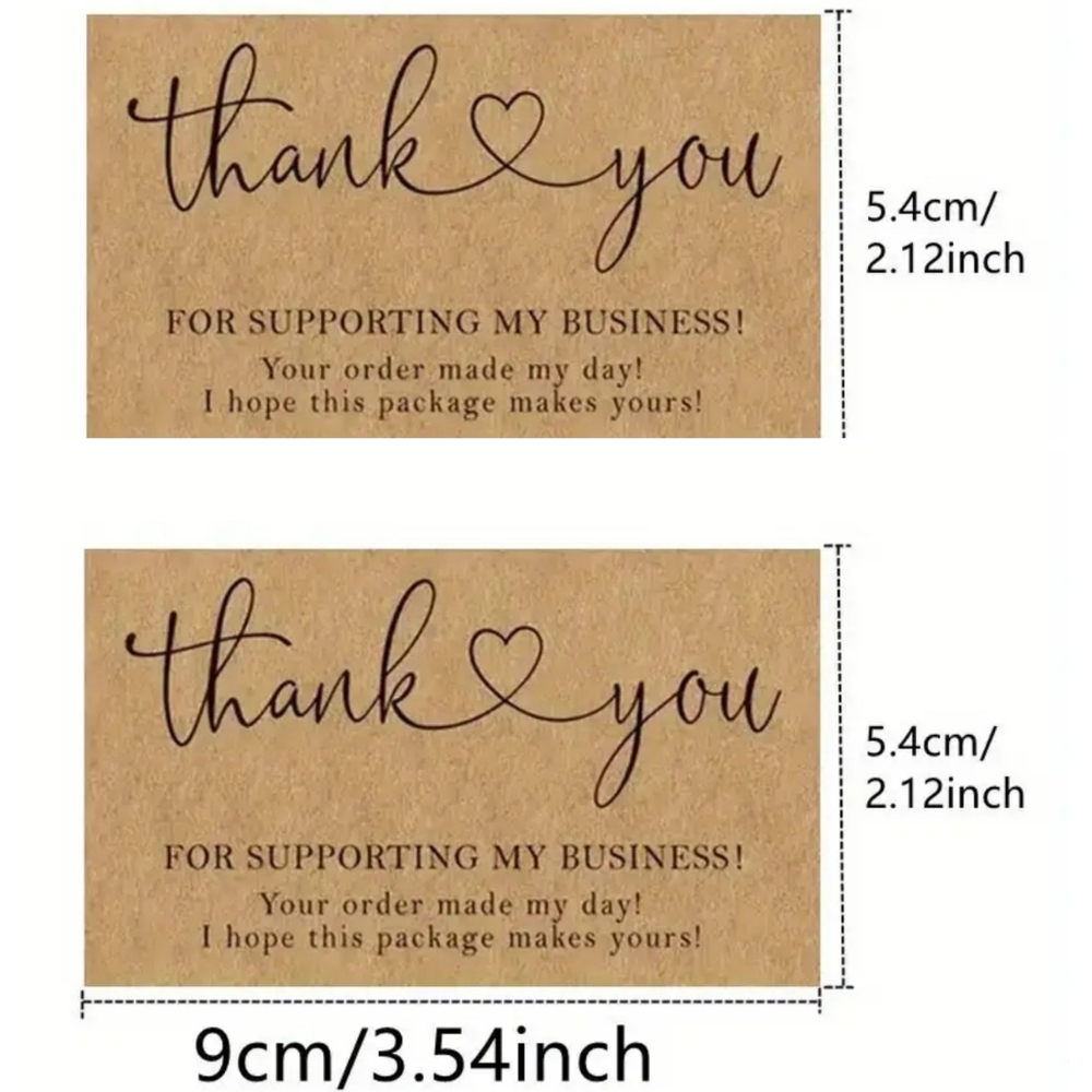 50 Brown Thank You Cards for Business